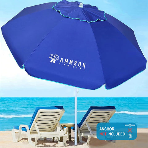 AMMSUN beach umbrella tilt adjustment to follow the sun