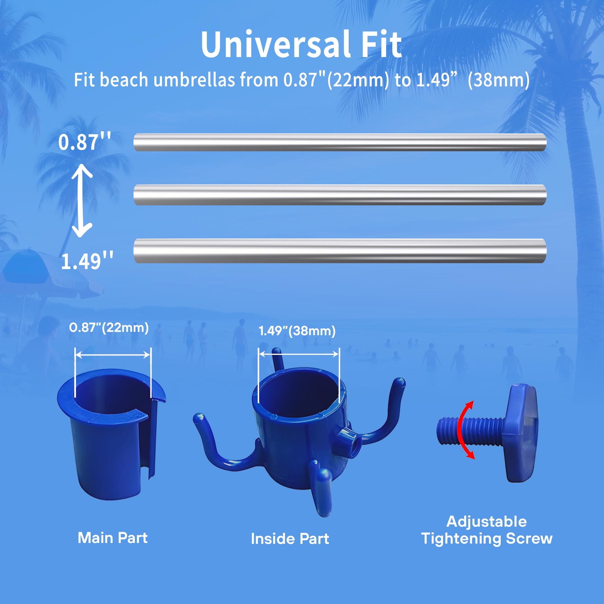 AMMSUN camera-sunglasses hook keeps gear protected from sand.