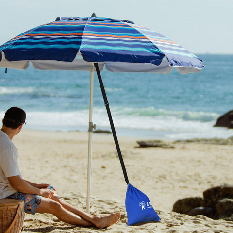 AMMSUN foldable lightweight sand bag packs compactly for travel.