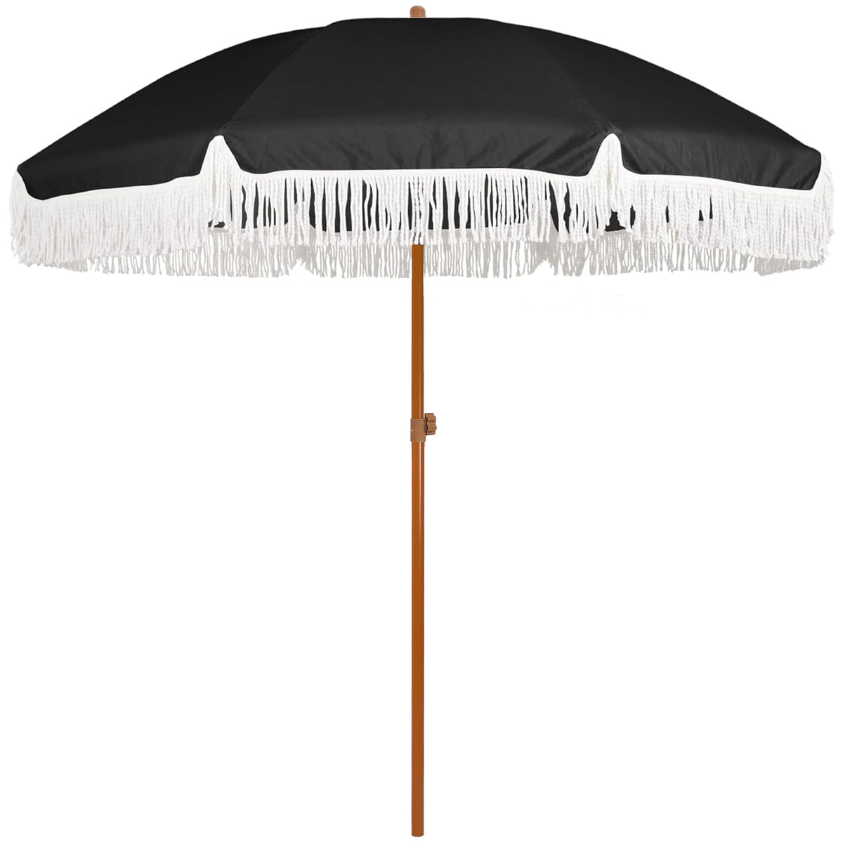 AMMSUN fringe umbrella canopy provides stylish shade for patios and gardens