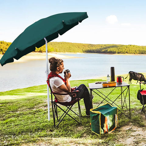 AMMSUN green patio umbrella adds style and practical shade to outdoor spaces