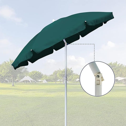 AMMSUN ground-penetration pointed end anchors easily into sand or grass