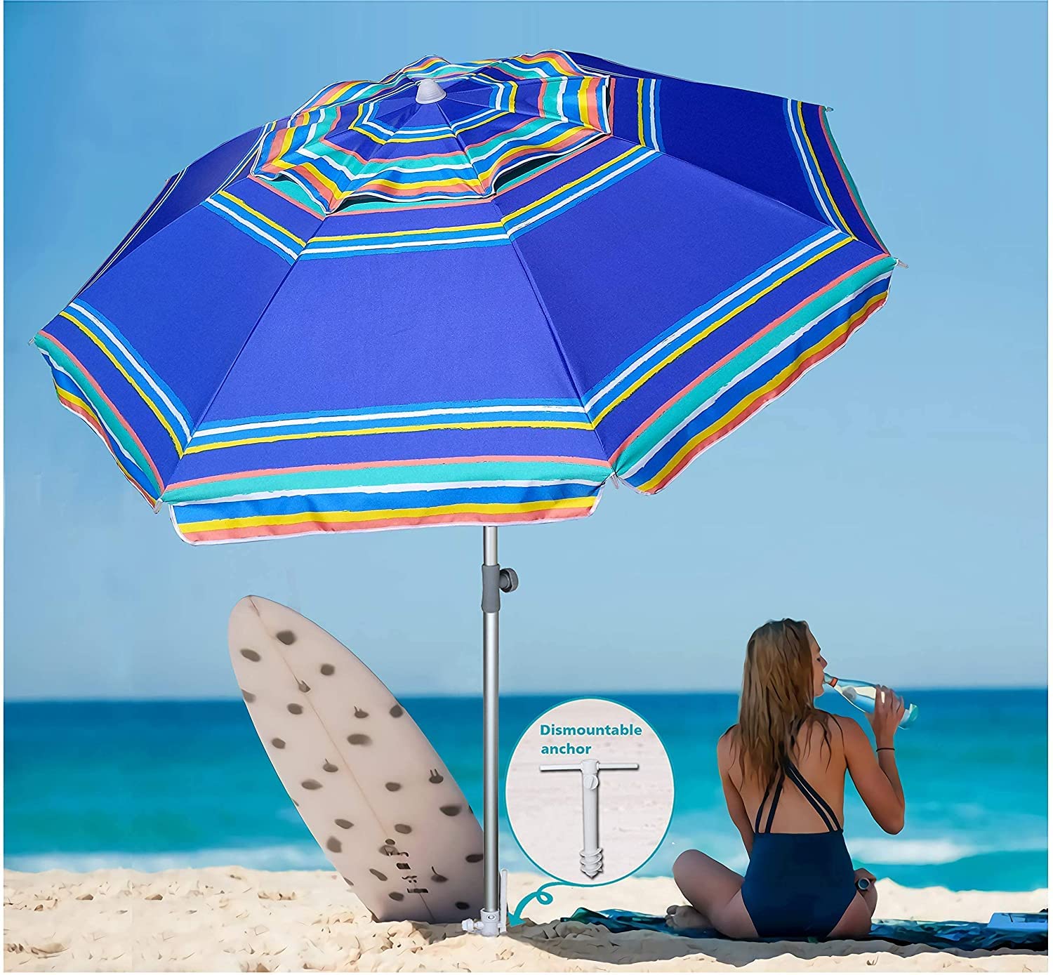 AMMSUN heavy-duty aluminum pole provides durable outdoor support