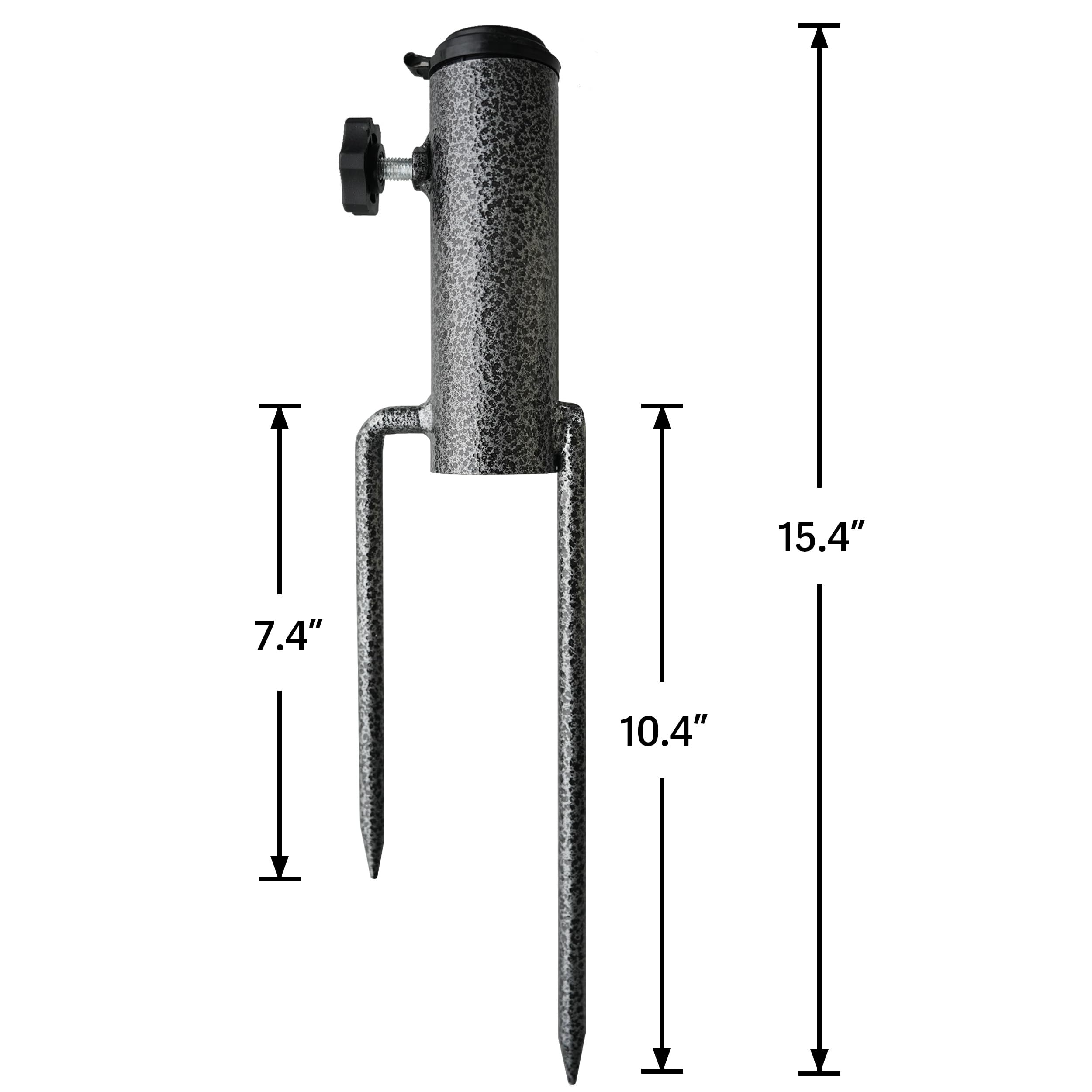 AMMSUN heavy-duty steel base anchors a patio umbrella firmly