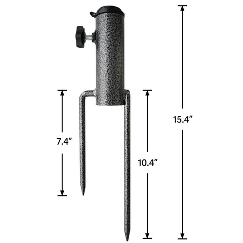 AMMSUN heavy-duty steel base anchors a patio umbrella firmly
