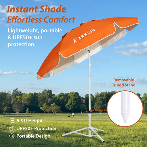 AMMSUN height-adjustable pole lets you reach 5–7 feet tall shade