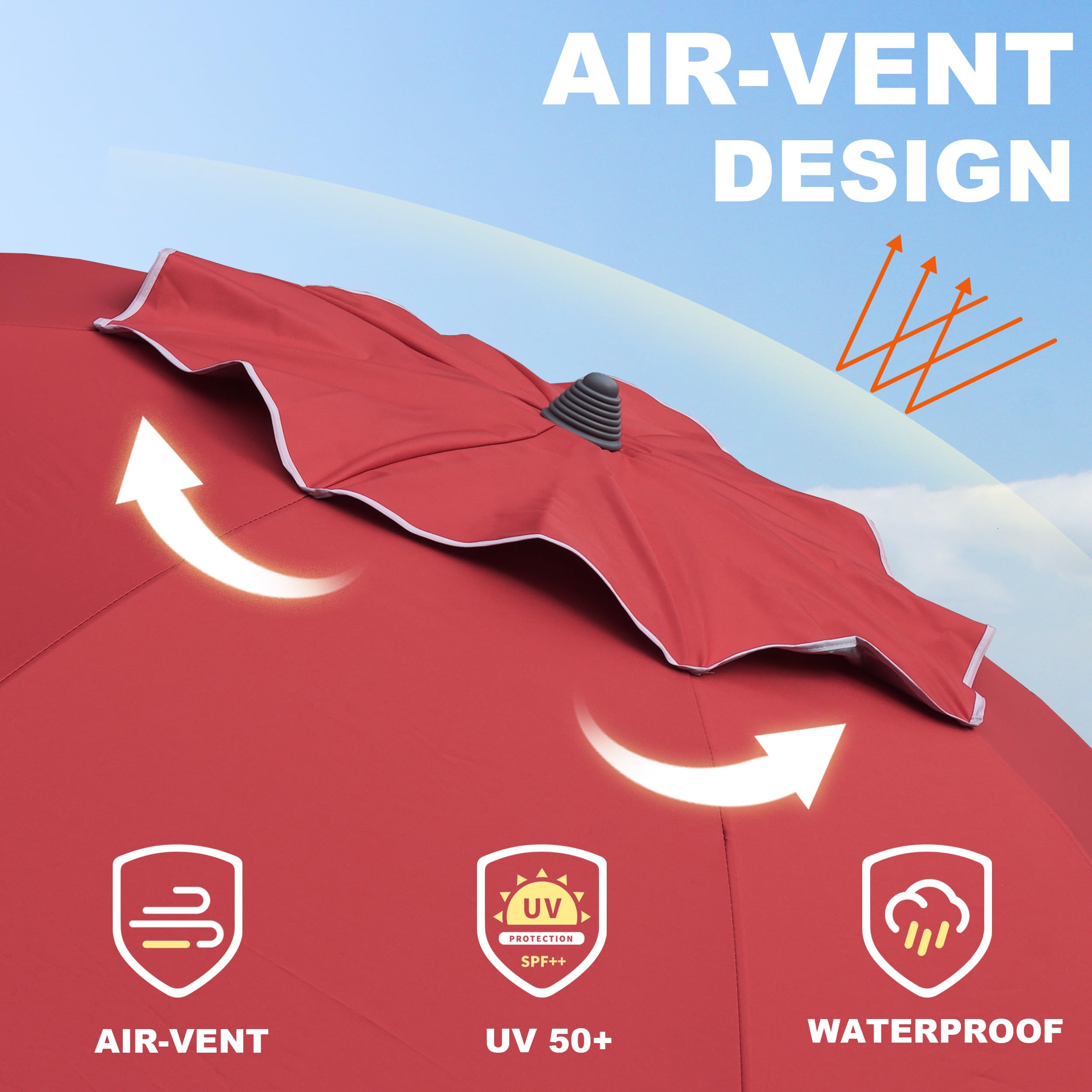 AMMSUN UV-protective fabric blocks strong rays for outdoor lounging