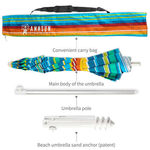 AMMSUN lightweight carry bag with shoulder strap for easy transport.