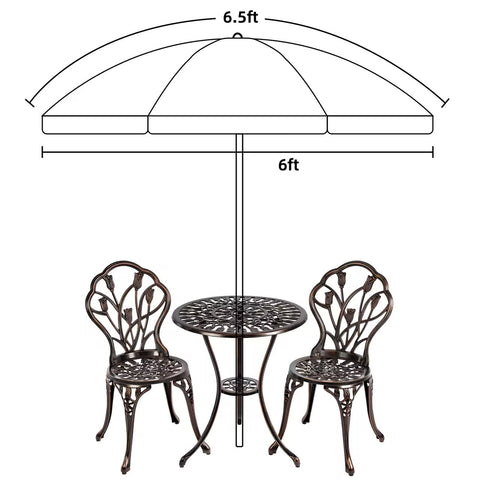 AMMSUN patio umbrella ideal for garden and backyard gatherings.
