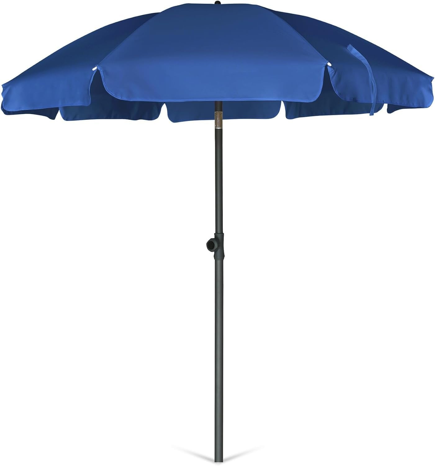 AMMSUN patio umbrella 6.5 ft navy canopy provides UV protection and shade outdoors.
