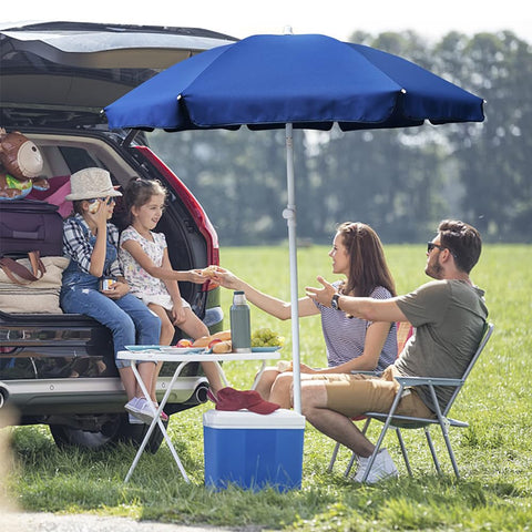 AMMSUN portable umbrella fits cars and trunks for travel.