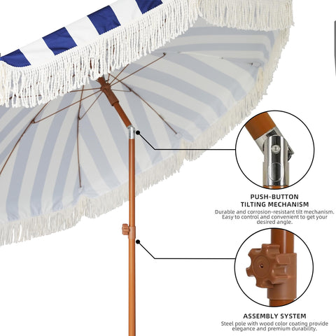 AMMSUN push button tilt for adjustable shade as the sun moves