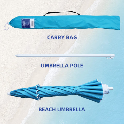 AMMSUN sand anchor compatibility helps secure on soft sand.