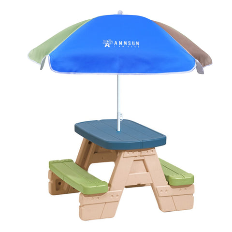 AMMSUN seaside setup by the beach creating a shaded play area