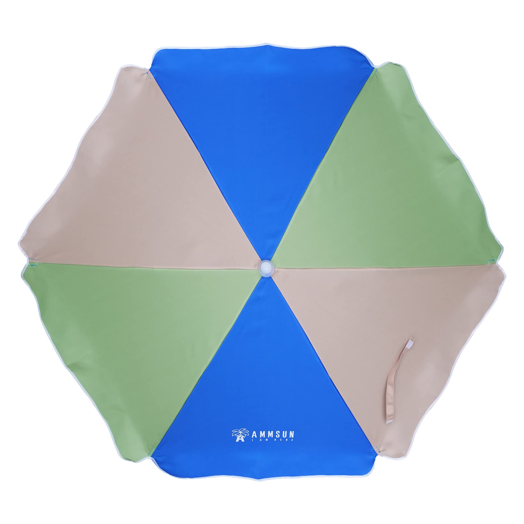 AMMSUN umbrella shielding the water table during family play outdoors