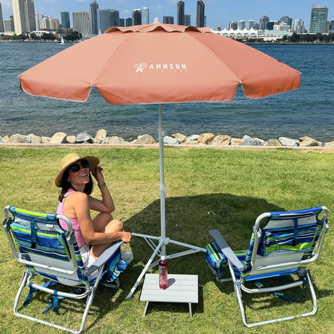 AMMSUN Shade Umbrella base stand provides stable support for outdoor setups