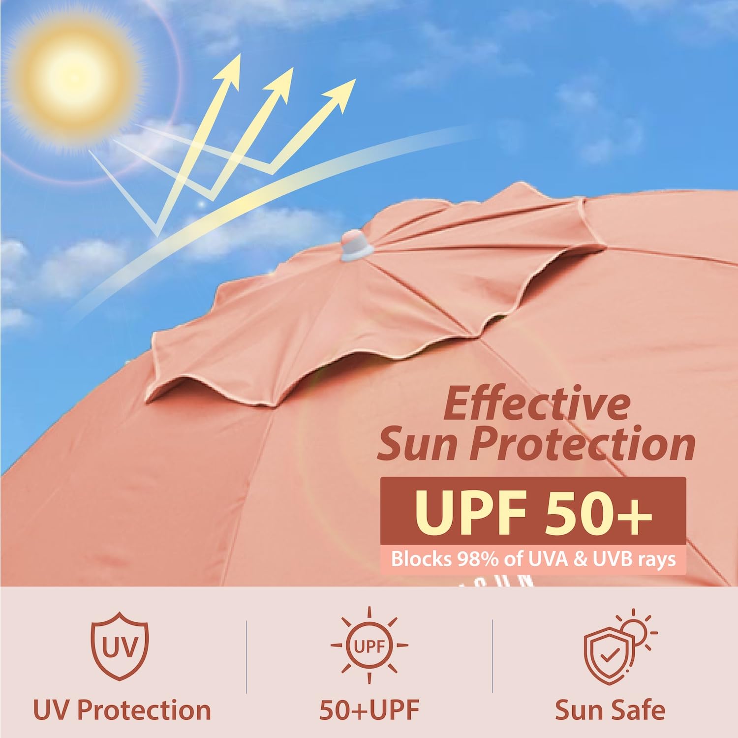 AMMSUN Shade Umbrella carry bag simplifies transport to games or beach