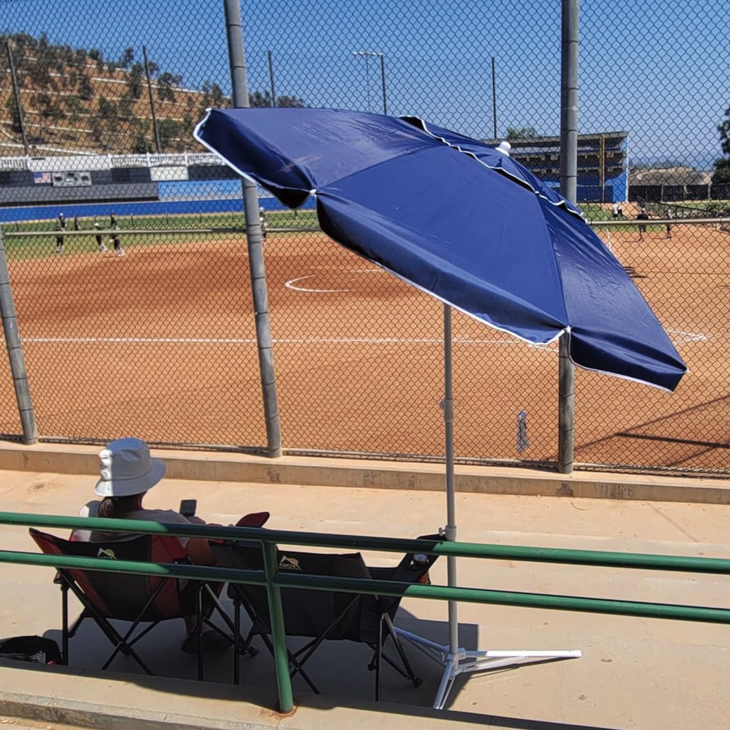 AMMSUN Shade Umbrella tilt feature enables easy sun angle adjustments throughout the day.