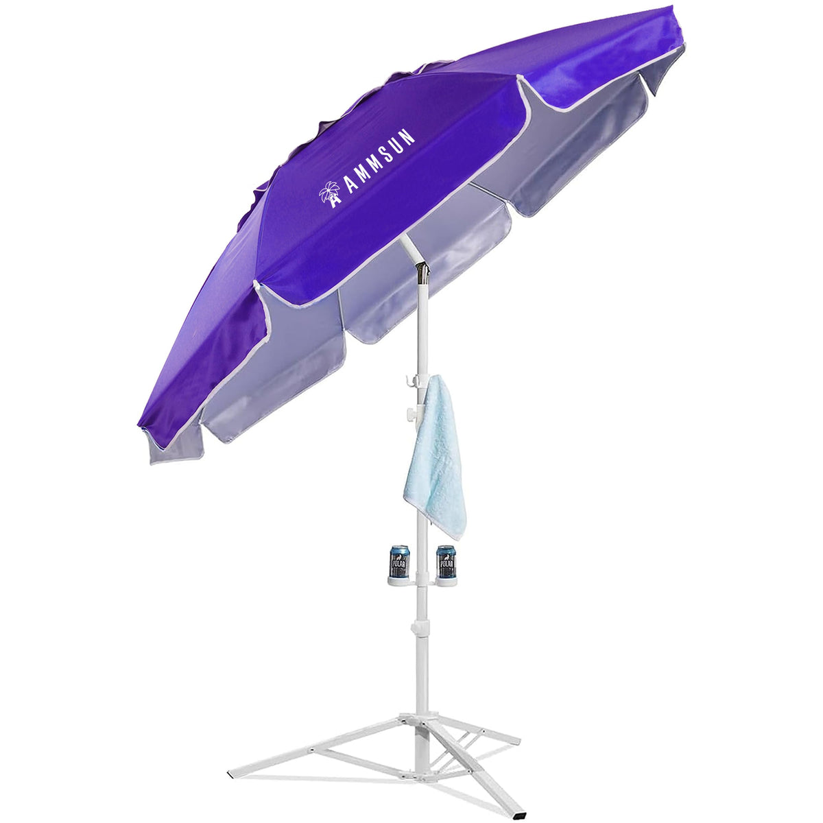AMMSUN shade umbrella top with silver interior blocks UV rays