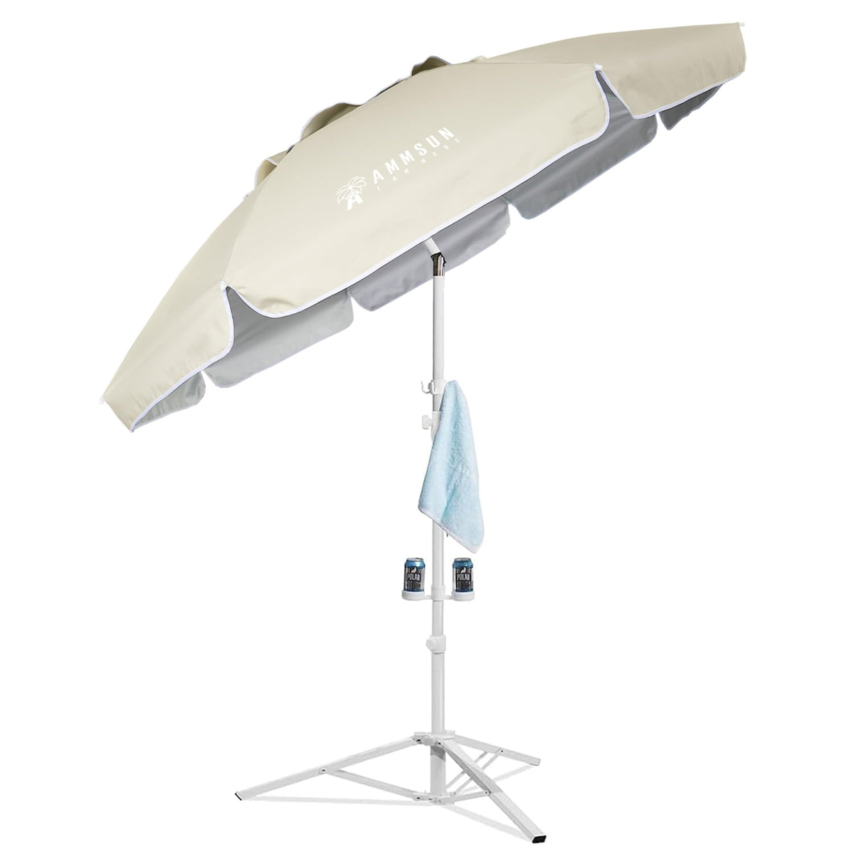 AMMSUN Shade Umbrella top with reflective interior for cooling shade and UV protection.
