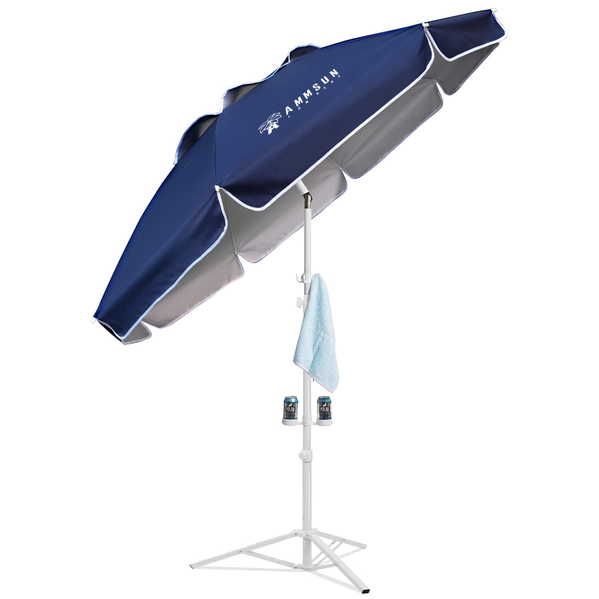AMMSUN Shade Umbrella top with silver interior provides UV protection and cooler shade outdoors.