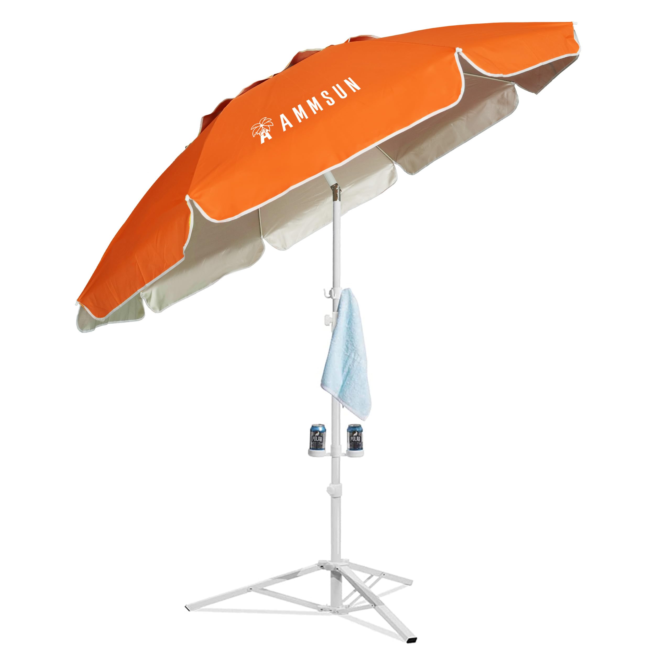 AMMSUN shade umbrella top with reflective interior for cooler shade