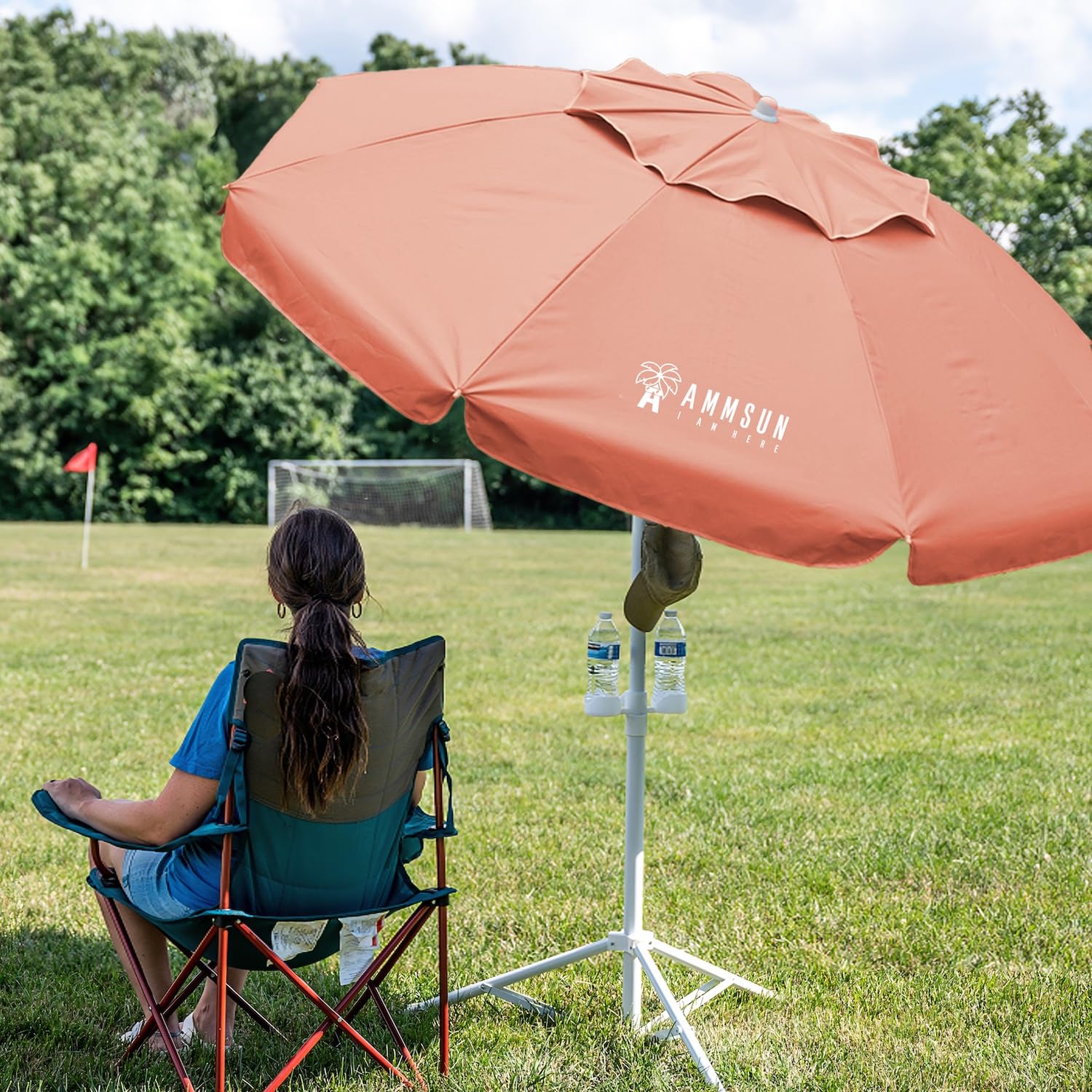 AMMSUN Shade Umbrella wind vent and tripod base enhance stability