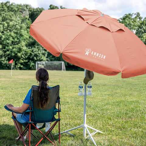 AMMSUN Shade Umbrella wind vent and tripod base enhance stability
