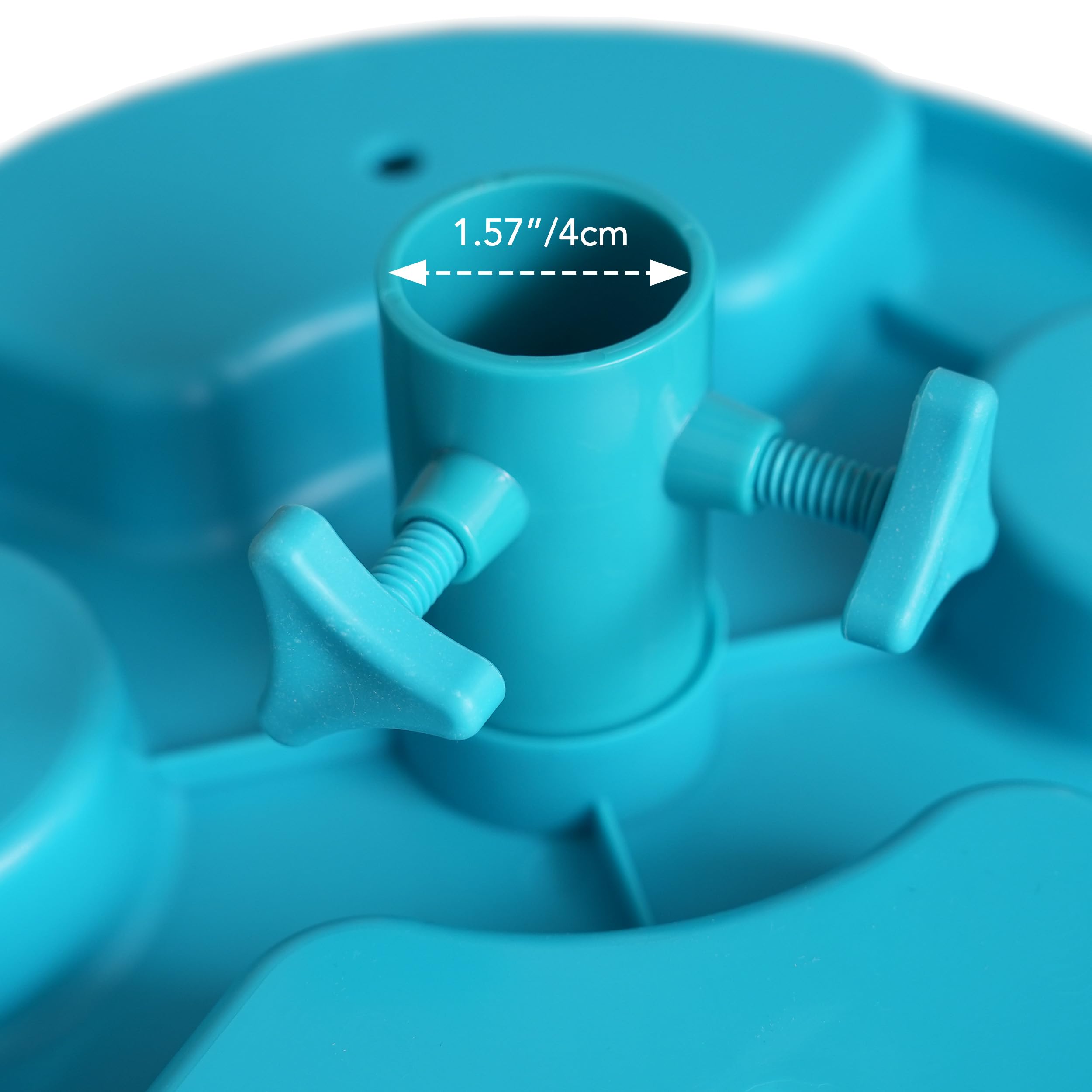 AMMSUN teal table tray in a carrying bag for portability.
