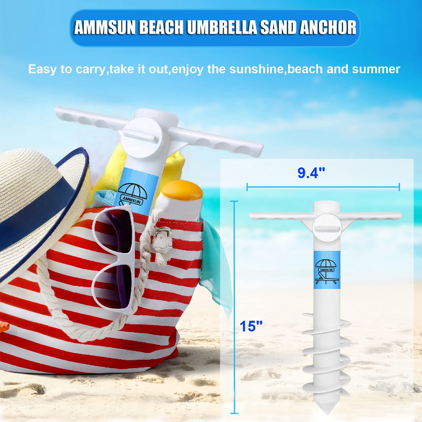 AMMSUN Easy screw-in design enables quick, hassle-free setup