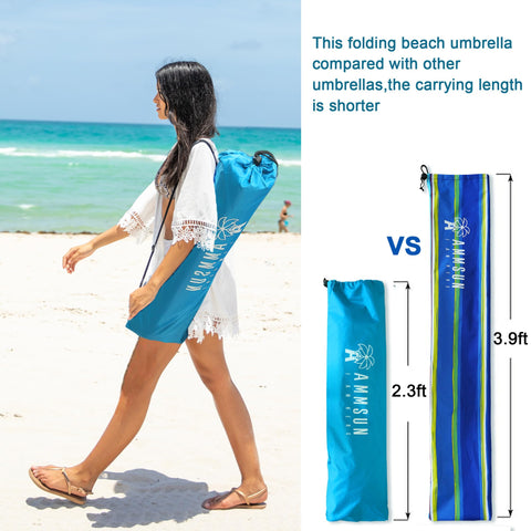 AMMSUN two-folded design packs compactly for travel.