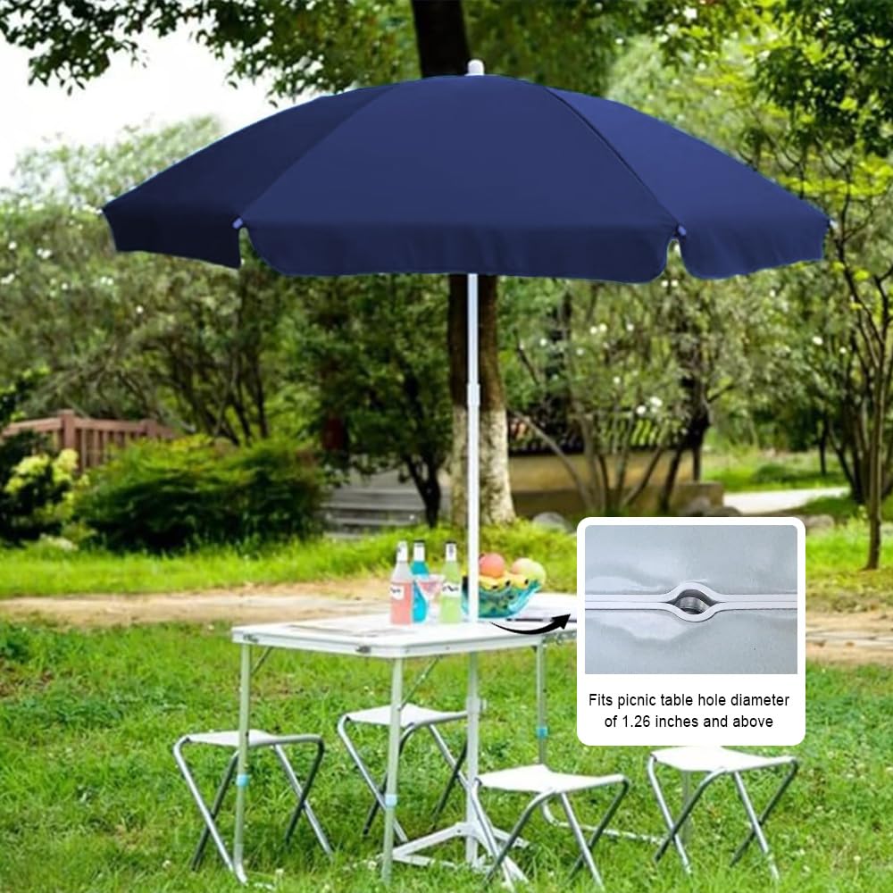AMMSUN two-piece steel pole supports adjustable height for comfort.