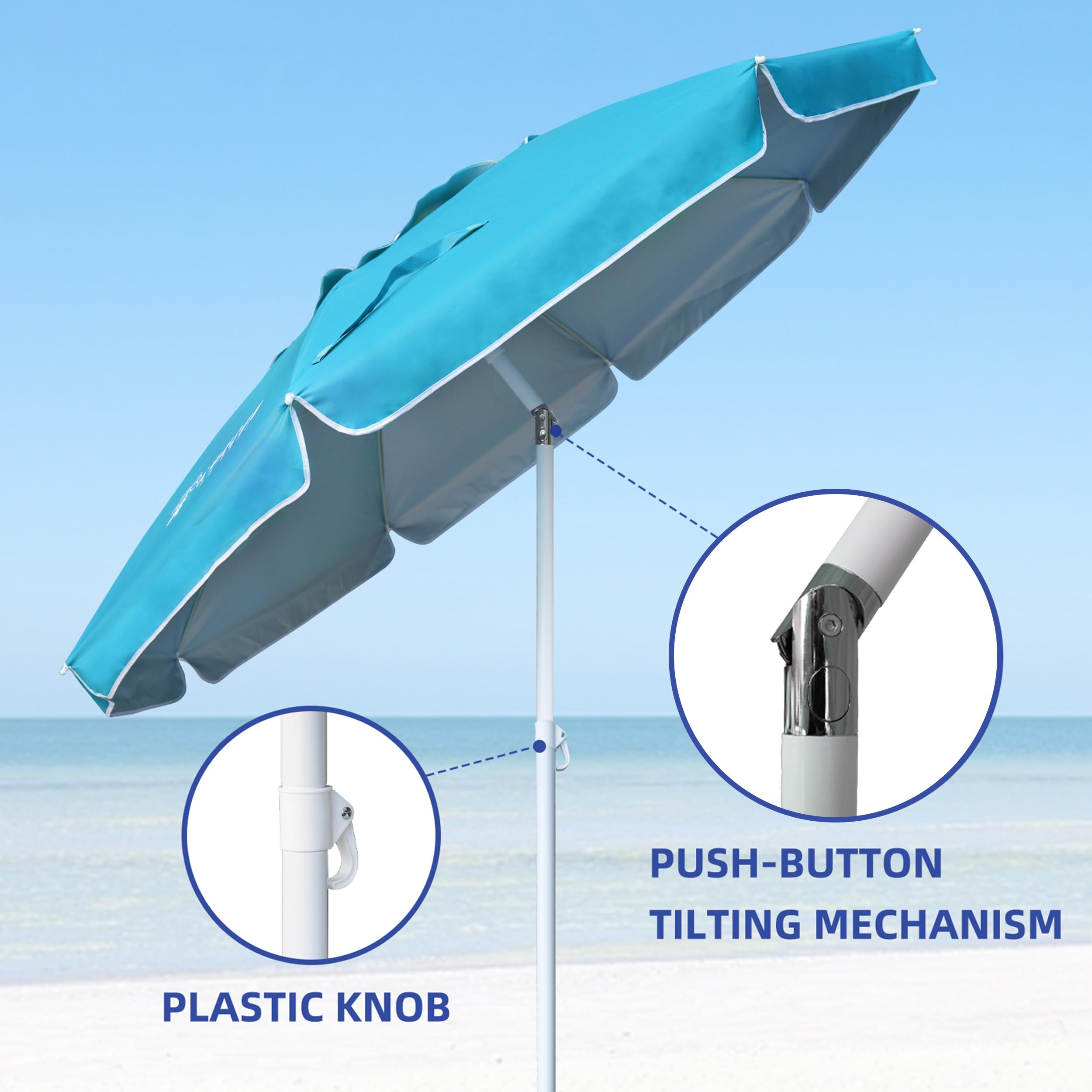 AMMSUN carry bag makes transport to beach or park effortless.