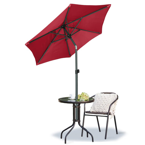 AMMSUN sturdy steel pole and six ribs provide strong support on breezy days.