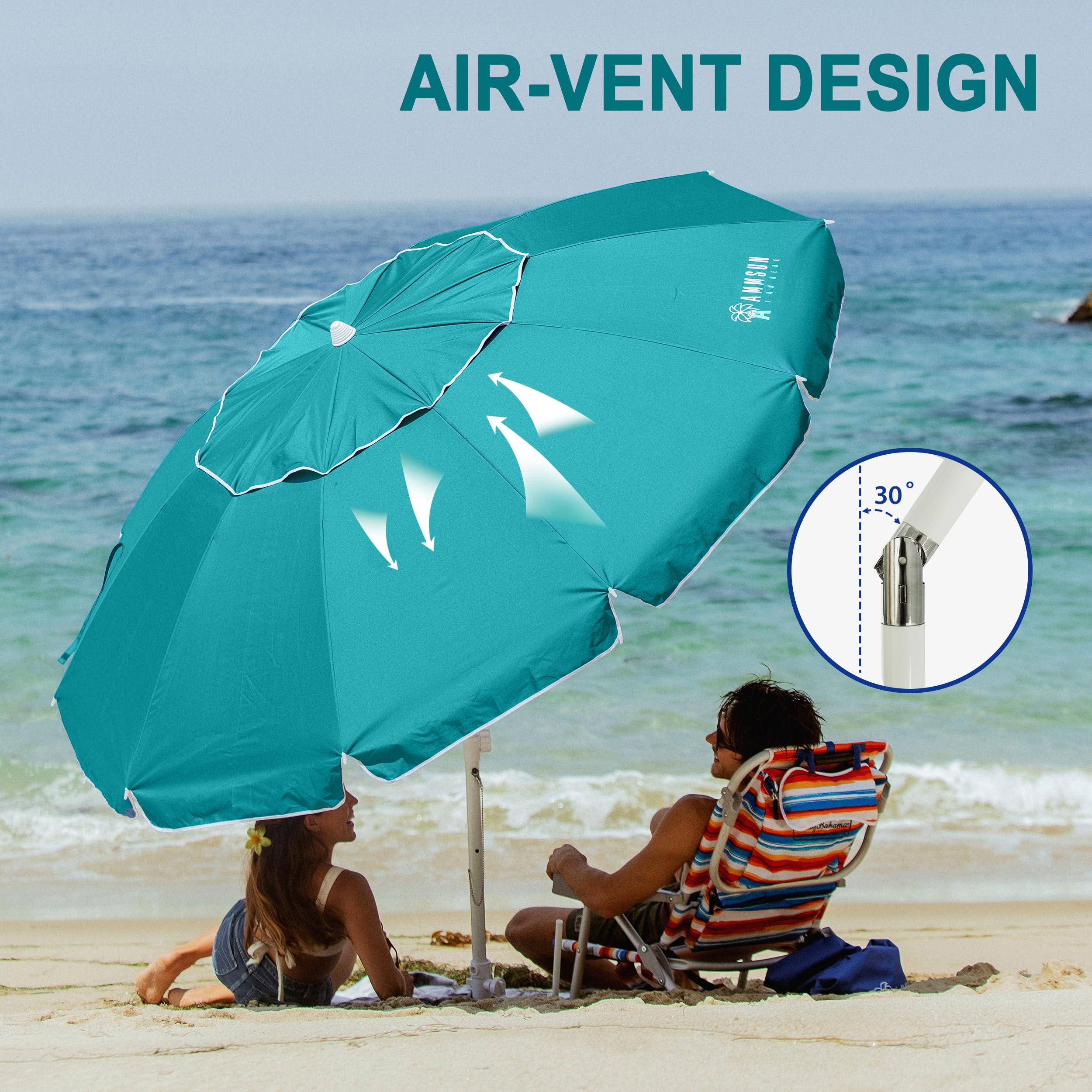 AMMSUN UPF50+ protection blocks sun for pool and patio use