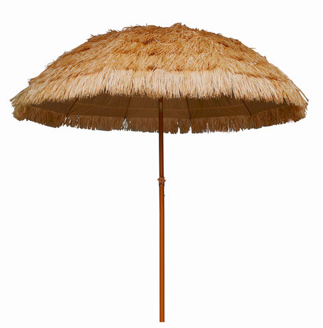 AMMSUN UPF 50+ thatched canopy blocks rays while keeping outdoor moments cool