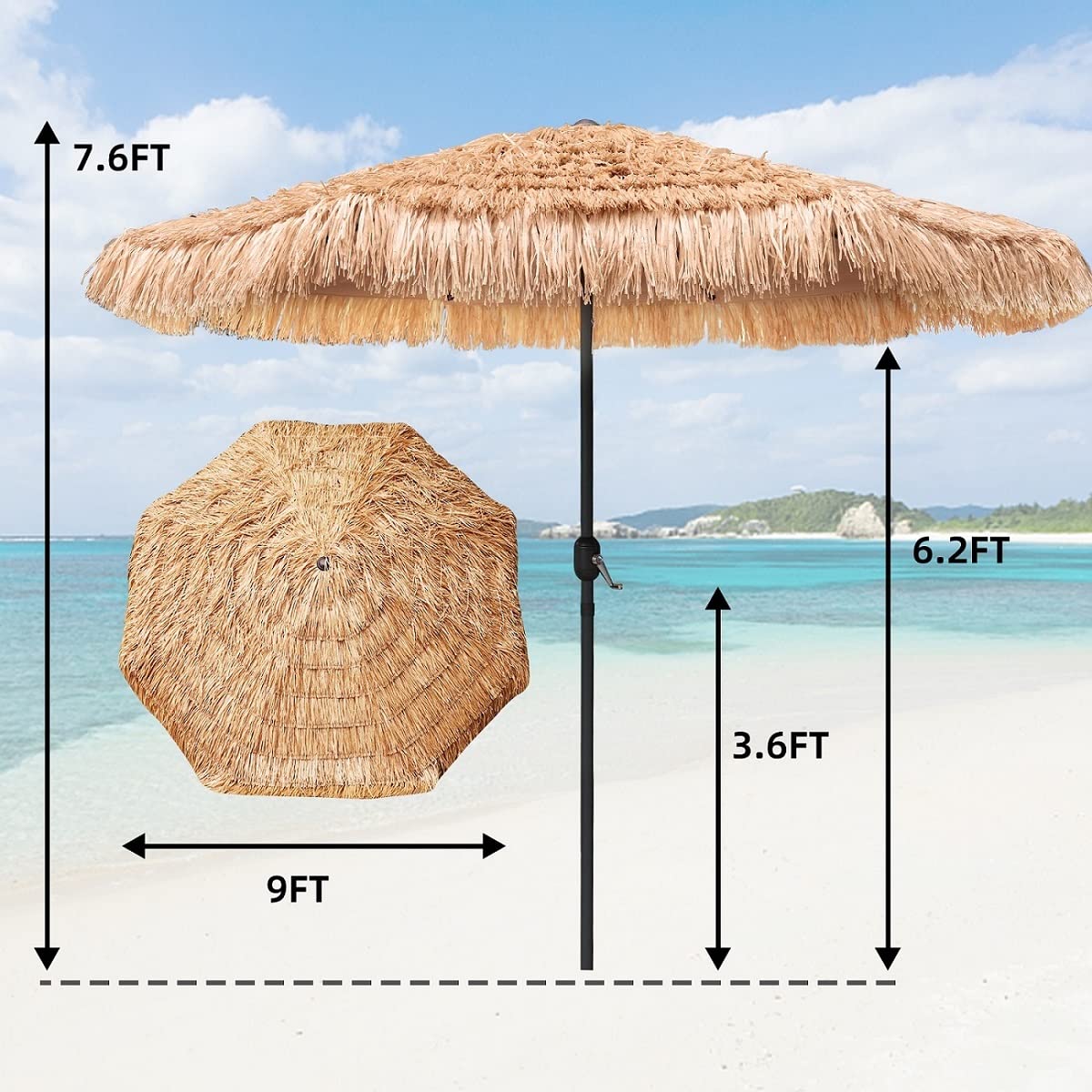 AMMSUN UPF50+ canopy blocks UV rays for safe outdoor lounging