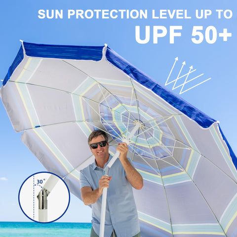 AMMSUN UPF50+ fabric blocks UV rays for safer lounging.