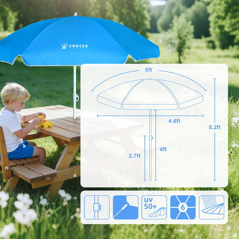 AMMSUN uv-coated fabric provides UPF 50+ protection for outdoor sessions.