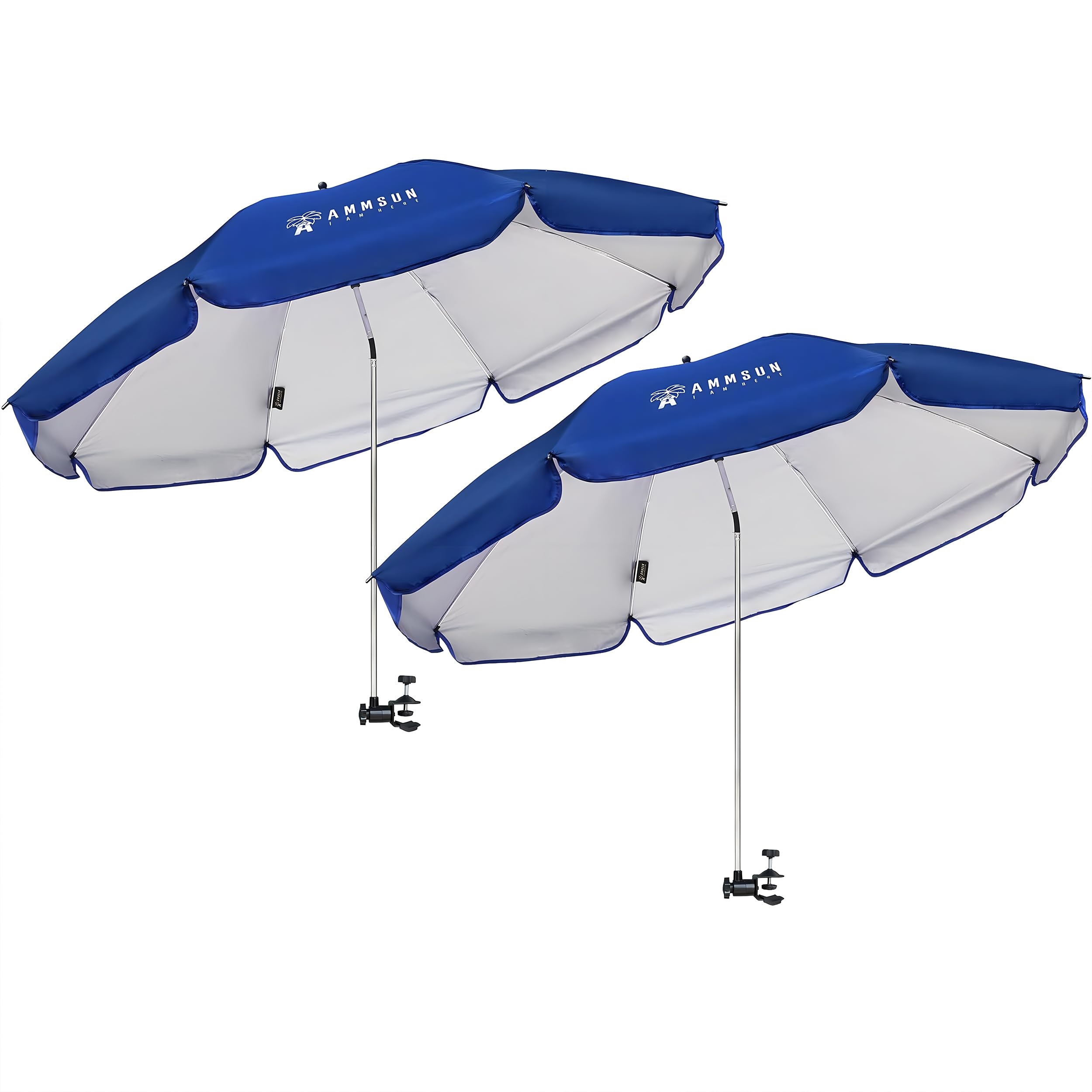 AMMSUN XL chair umbrella canopy provides broad sun protection for outdoor seating