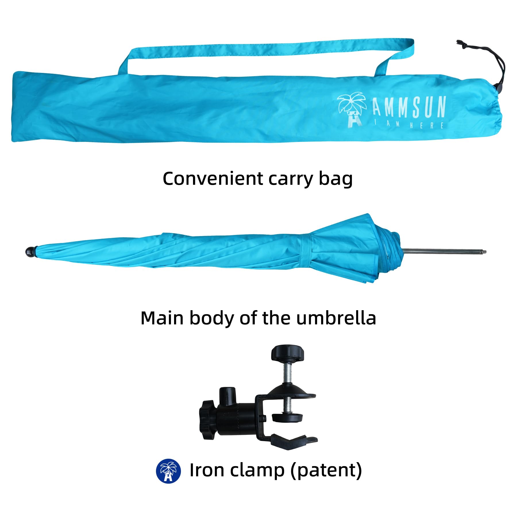 AMMSUN XL carry bag simplifies transport and storage on trips.