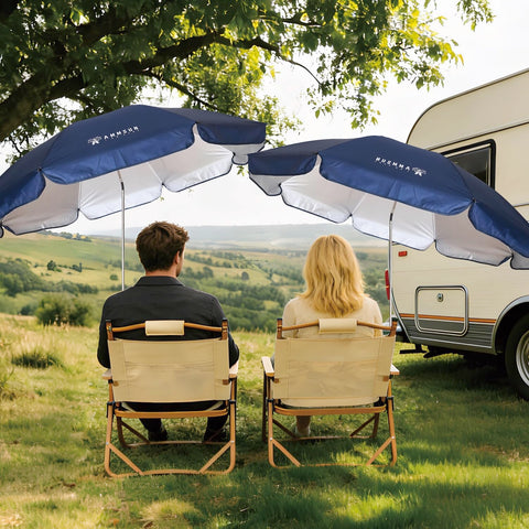 AMMSUN XL chair umbrella tilts and swivels for flexible sun protection.