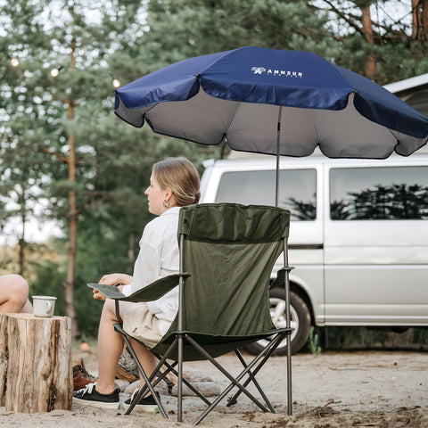 AMMSUN XL chair umbrella tilt and swivel feature for versatile sun angles.