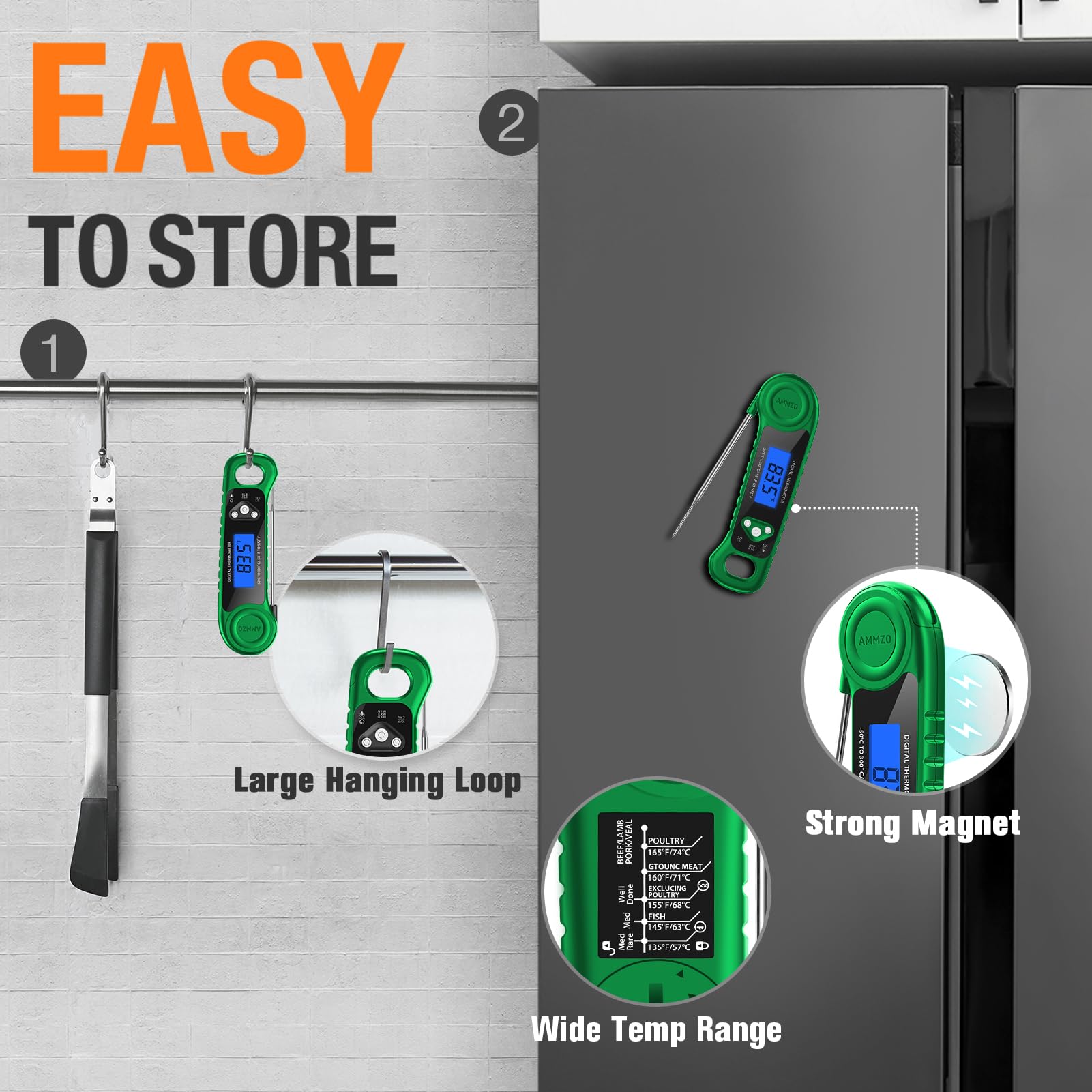AMMZO package includes batteries and manual for quick setup