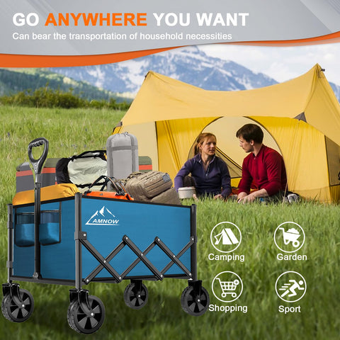 AMNOW collapsible wagon includes simple assembly with clear instructions.
