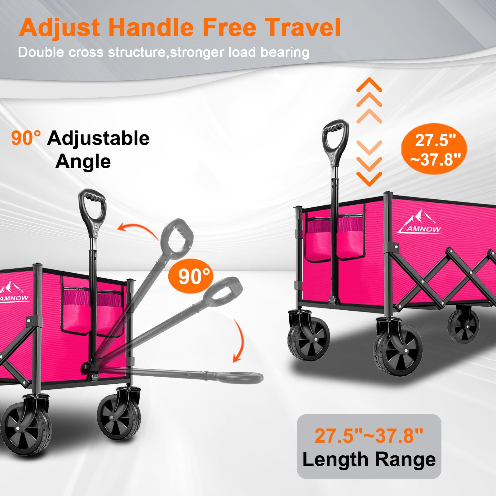 AMNOW easy-assembly wagon with simple instructions, ready to use.