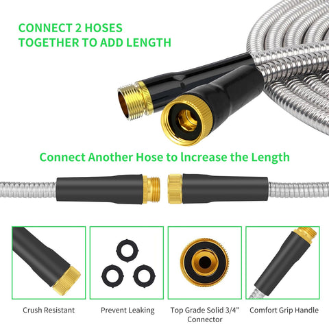 AMOOX 3/4 inner diameter supports general watering tasks with strong flow.