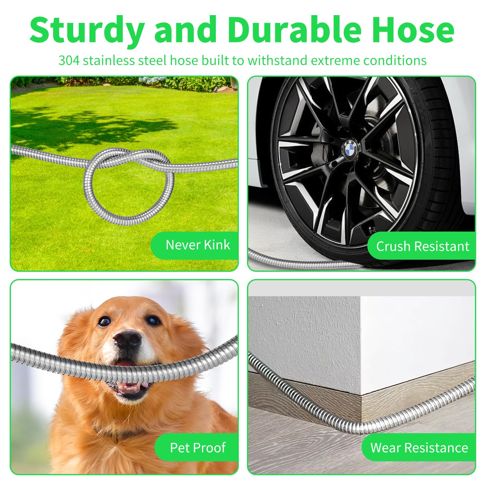AMOOX leak-proof ends show tight seals to minimize water waste.