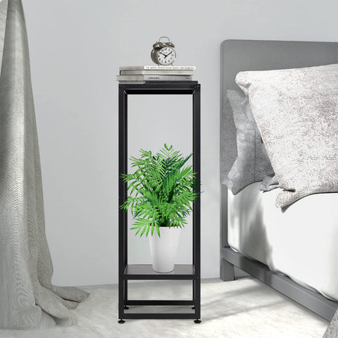 AMOOSON corner plant rack helps organize greenery near windows