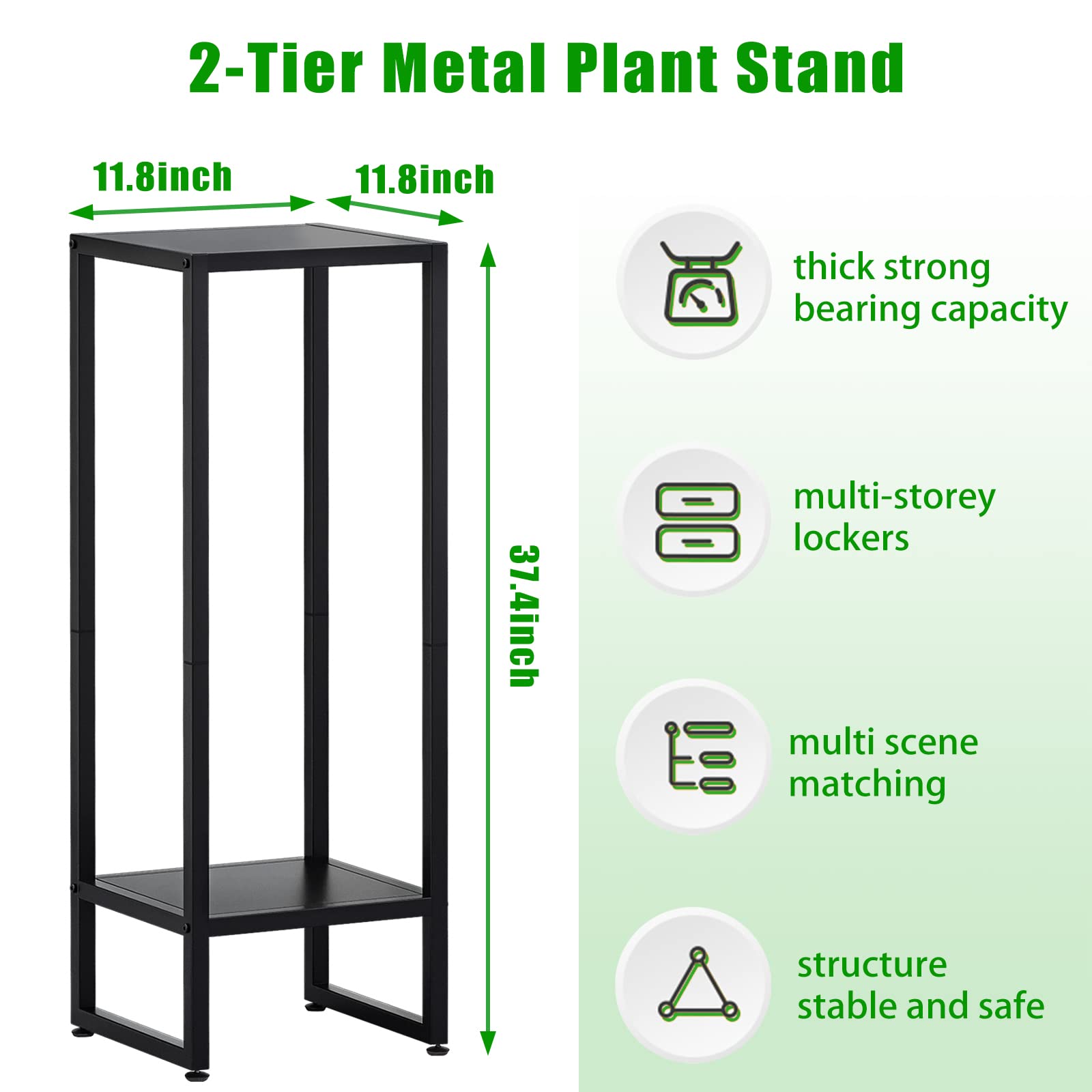 AMOOSON two-tier plant stand highlights layered arrangements for living rooms